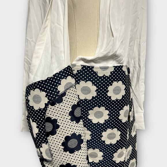 Modcloth Au Contraire Floral Daisy Retro Wrap Twofer Dress Size 6 NEW - Picture 5 of 11